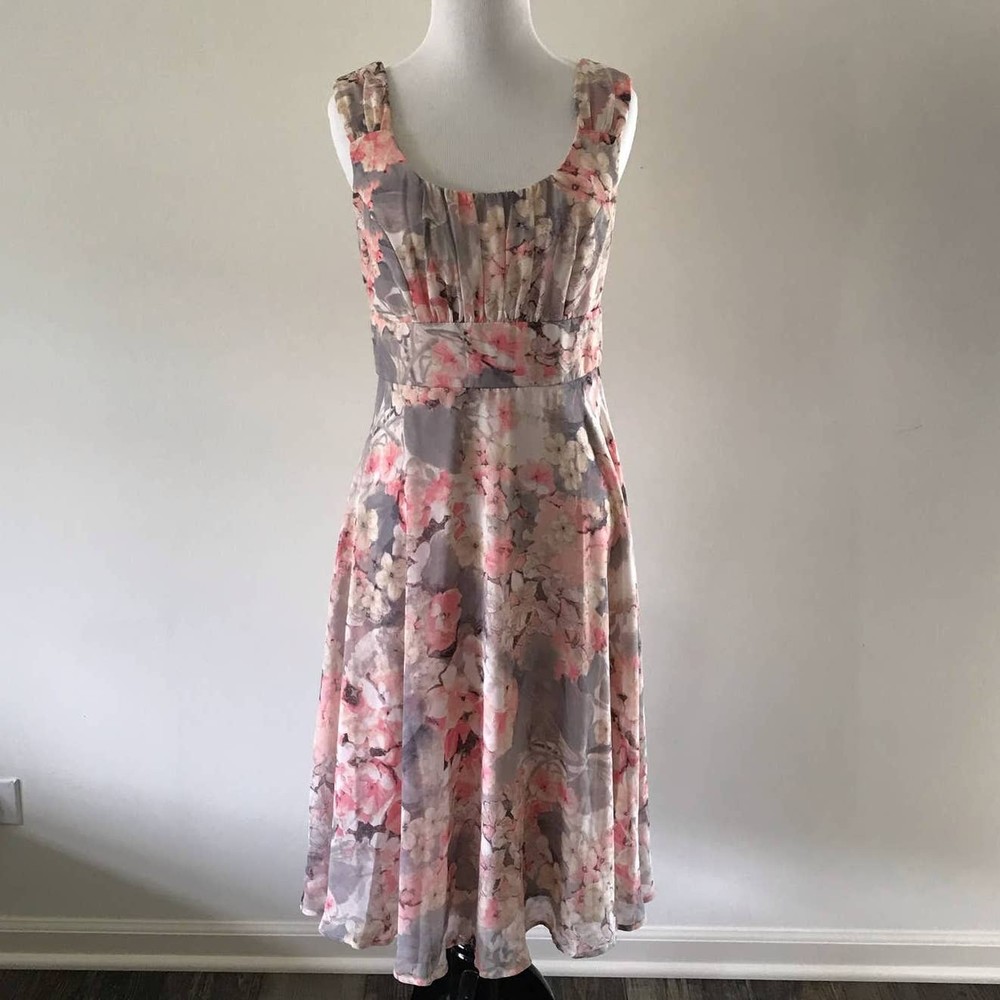 Signature Ella Floral Fit and Flare Dress - Size 4